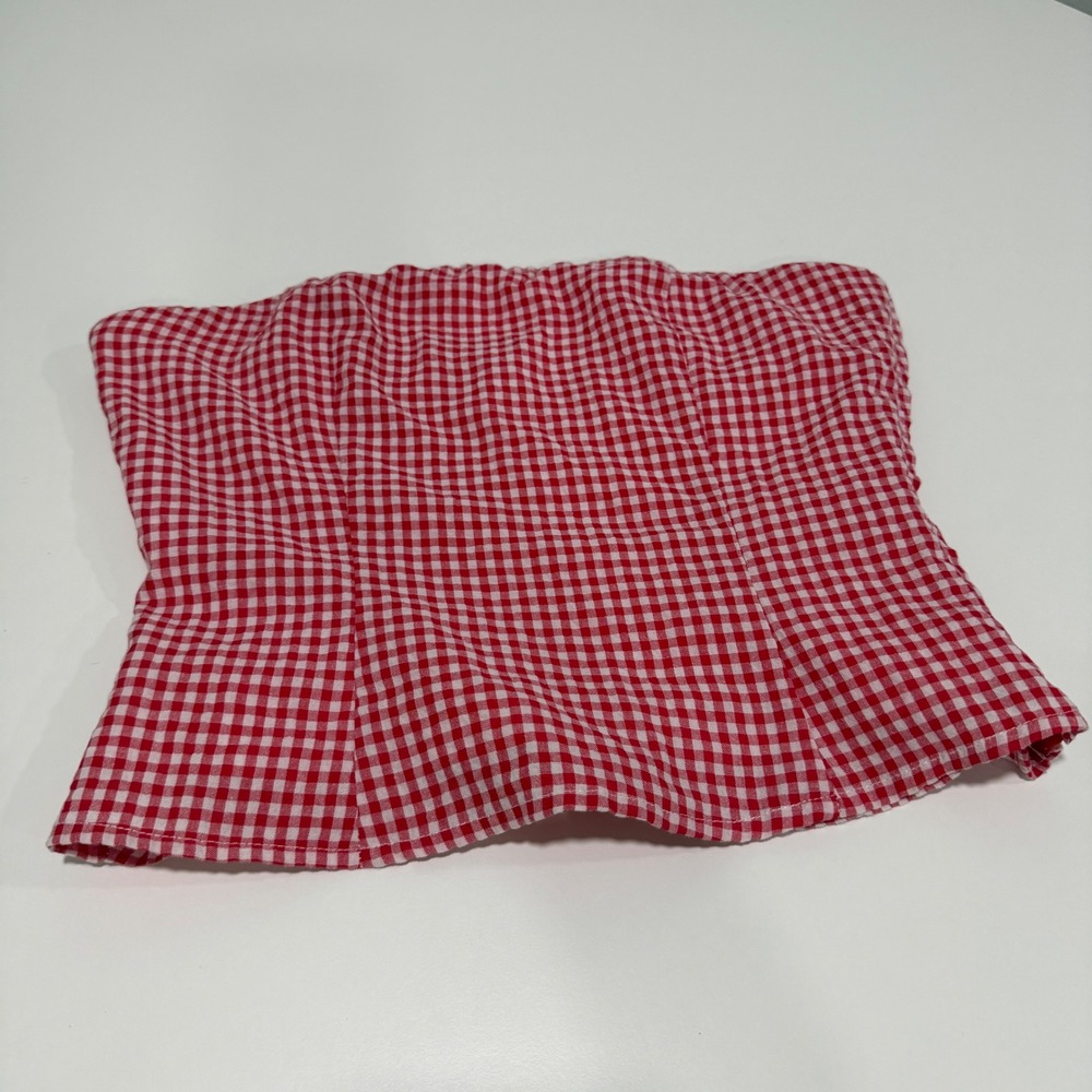 Beginning Boutique Red Gingham Strapless Corset Tube Top Size US 2 AU 6